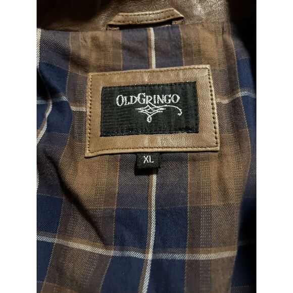 Old Gringo Blue Leather Men's Jacket XLarge - Picture 2 of 4